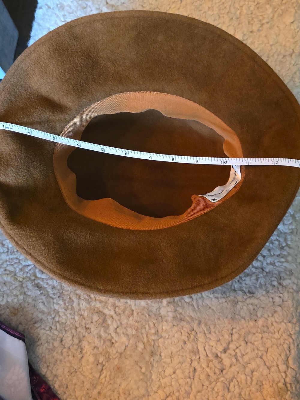 Vintage Annabel Ingall Brown Felt Fedora Hat - Picture 6 of 7